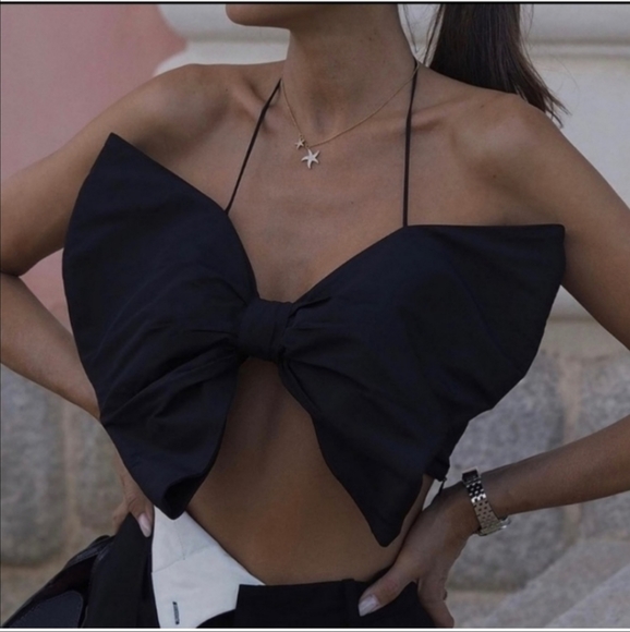 Zara Bandeau Bow Top Limited Edition Bloggers Favorite - Picture 6 of 13